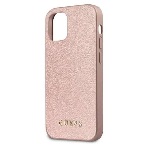 Kup Etui Guess GUHCP12SIGLRG Apple iPhone 12 mini roz-gold/rose gold hardcase Iridescent - GUE788RS - {ean13} - Sklep Home Screen