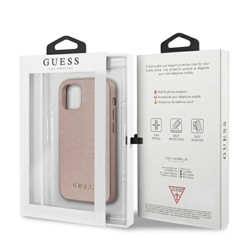 Kup Etui Guess GUHCP12SIGLRG Apple iPhone 12 mini roz-gold/rose gold hardcase Iridescent - GUE788RS - {ean13} - Sklep Home Screen