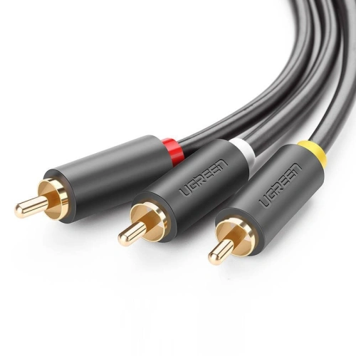 Kup Przewód UGREEN AV105 3x RCA (Cinch) do 3x RCA (Cinch) 1.5m (czarny) - UGR502BLK - {ean13} - Sklep Home Screen