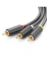 Kabel UGREEN AV105 3x RCA (Cinch) na 3x RCA (Cinch) 1.5m (černý)