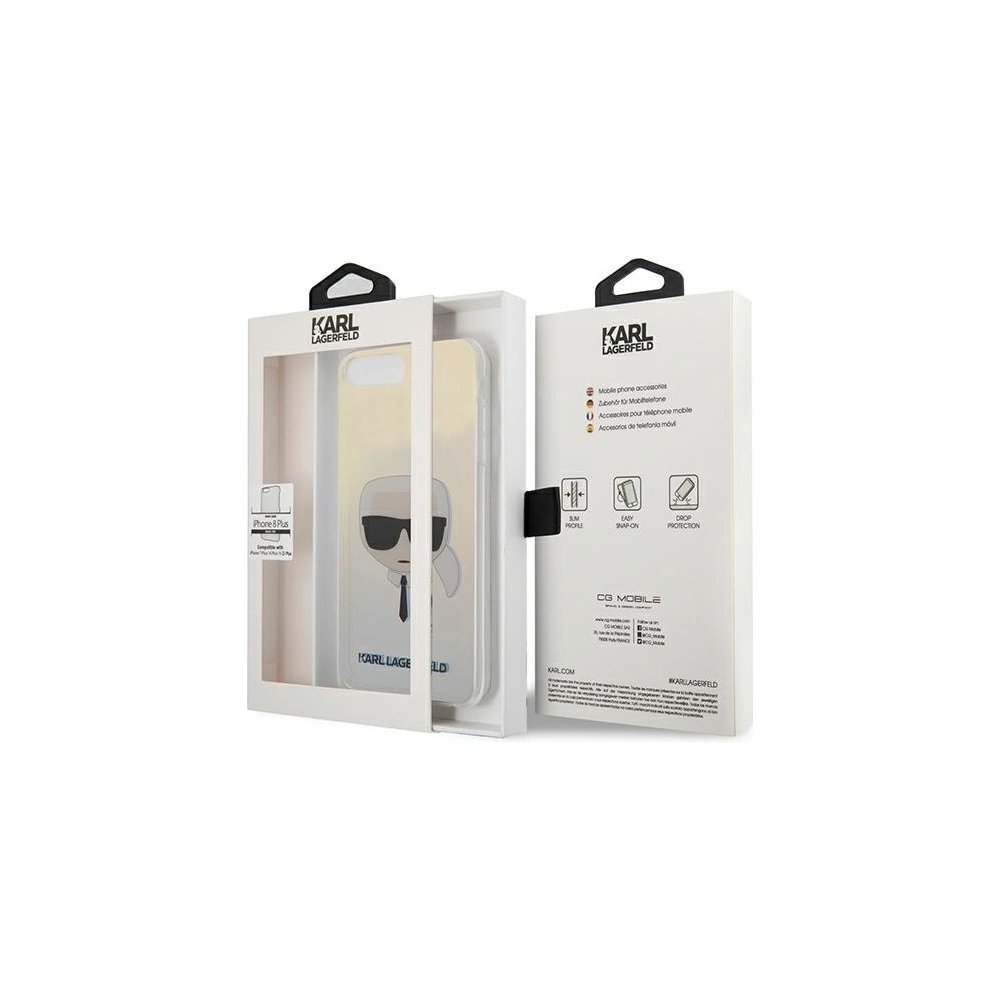 Etui Karl Lagerfeld KLHCI8LPCKHML Apple iPhone 8/7 Plus multicolor hardcase Iridescent Karl`s Head