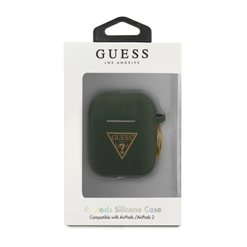 Kup Etui Guess GUACA2LSTLKA Apple AirPods cover khaki Silicone Triangle Logo - GUE789KHA - {ean13} - Sklep Home Screen
