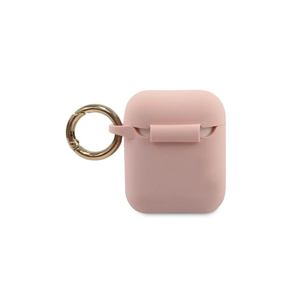 Etui Guess GUACA2LSTLPI Apple AirPods cover różowy/pink Silicone Triangle Logo