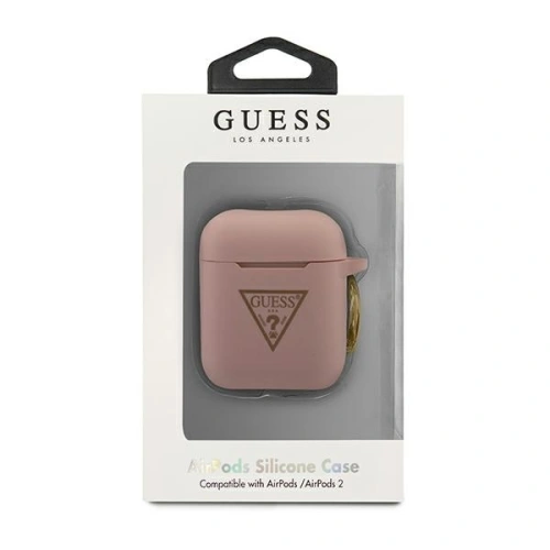 Kup Etui Guess GUACA2LSTLPI Apple AirPods cover różowy/pink Silicone Triangle Logo - GUE790PNK - {ean13} - Sklep Home Screen