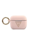 Etui Guess GUACAPLSTLPI Apple AirPods Pro kryt růžový/pink silikonový trojúhelníkový logo