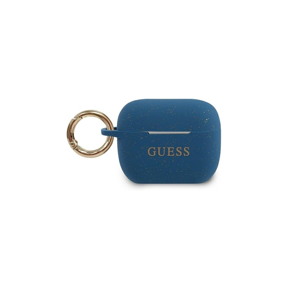 Etui Guess GUACAPSILGLBL Apple AirPods Pro cover niebieski/blue Silicone Glitter