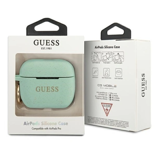 Kup Etui Guess GUACAPSILGLGN husă Apple AirPods Pro verde/green Silicon Glitter - GUE794GRN - {ean13} - Sklep Home Screen