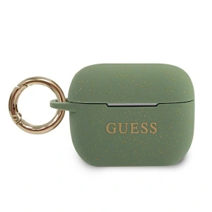 Etui Guess GUACAPSILGLKA Apple AirPods Pro cover khaki Silicone Glitter