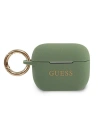Etui Guess GUACAPSILGLKA Apple AirPods Pro borító khaki Szilikon Csillogó