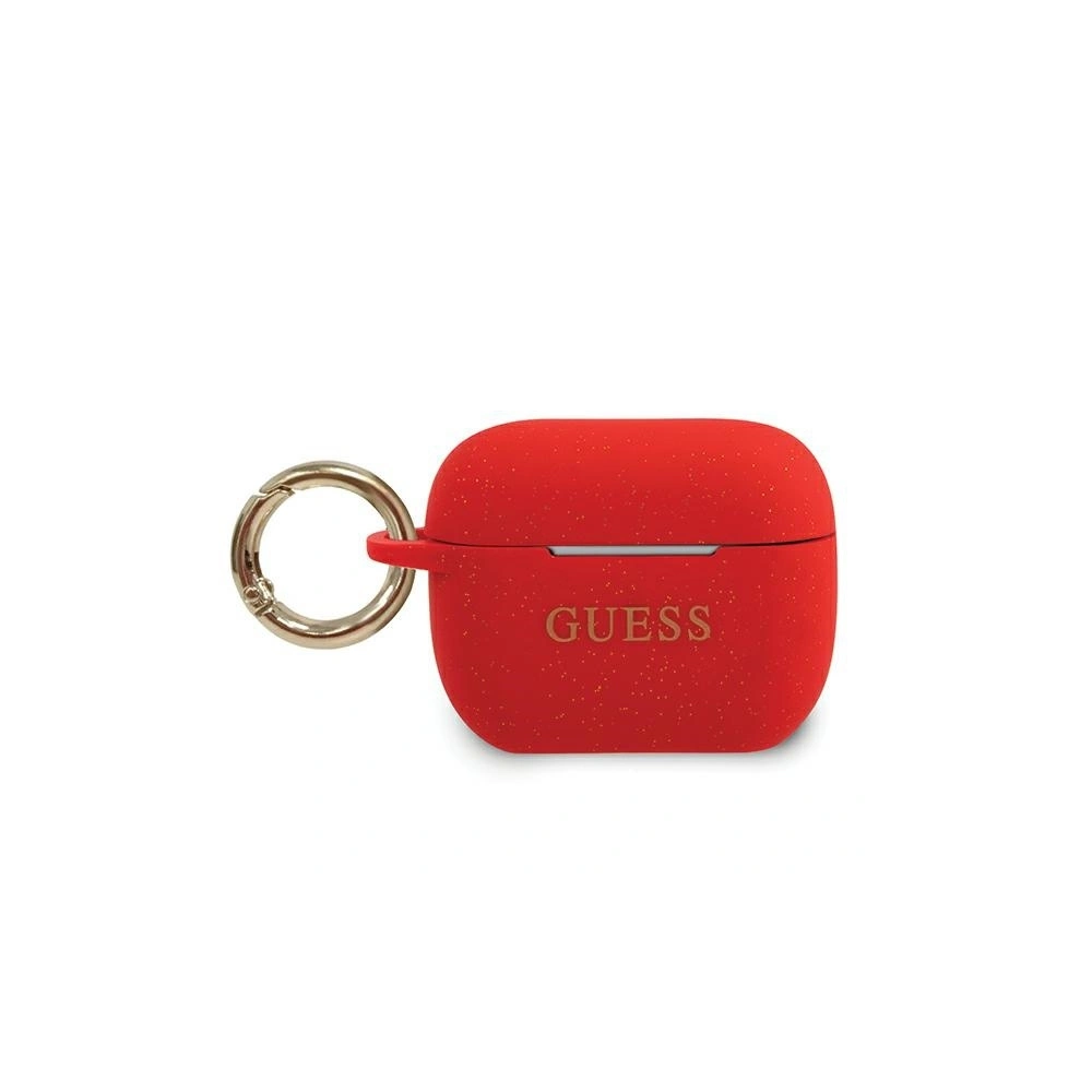 Etui Guess GUACAPSILGLRE Apple AirPods Pro cover czerwony/red Silicone Glitter