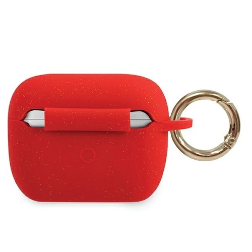 Kup Etui Guess GUACAPSILGLRE Apple AirPods Pro kryt červený/red silikonový s glitry - GUE796RED - {ean13} - Sklep Home Screen