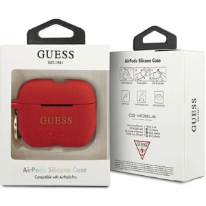 Etui Guess GUACAPSILGLRE Apple AirPods Pro cover czerwony/red Silicone Glitter