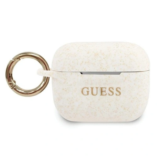 Kup Etui Guess GUACAPSILGLWH capac pentru Apple AirPods Pro alb/white Silicon Glitter - GUE797WHT - {ean13} - Sklep Home Screen