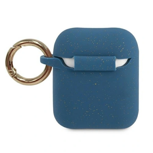 Kup Etui Guess GUACCSILGLBL capac pentru Apple AirPods albastru/blue Silicon Glitter - GUE798BLU - {ean13} - Sklep Home Screen