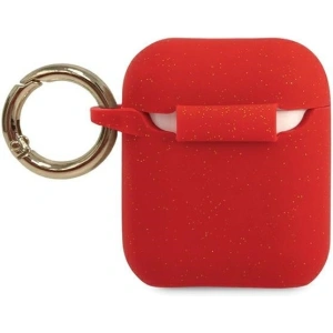 Kup Etui Guess GUACCSILGLRE Apple AirPods cover czerwony/red Silicone Glitter - GUE801RED - {ean13} - Sklep Home Screen