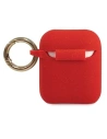 Kup Etui Guess GUACCSILGLRE husă pentru Apple AirPods roșie/silicon cu sclipici - GUE801RED - {ean13} - Sklep Home Screen