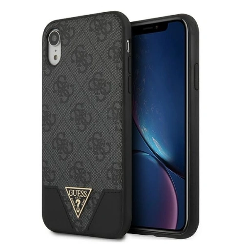 Kup Etui Guess GUHCI61PU4GHBK Apple iPhone XR gri/grey hardcase 4G Triangle Collection - GUE803GRY - {ean13} - Sklep Home Screen