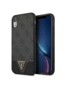 Guess GUHCI61PU4GHBK Apple iPhone XR grey hardcase 4G Triangle Collection