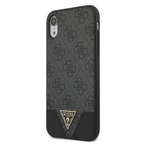 Buy Guess GUHCI61PU4GHBK Apple iPhone XR grey hardcase 4G Triangle Collection - GUE803GRY - {ean13} - Home Screen Store Europe