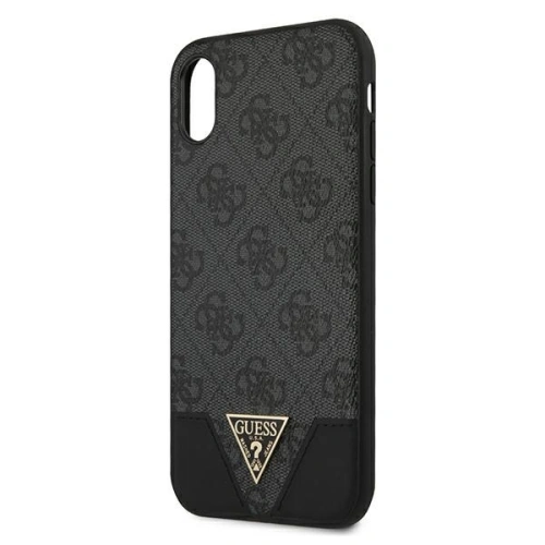 Buy Guess GUHCI61PU4GHBK Apple iPhone XR grey hardcase 4G Triangle Collection - GUE803GRY - {ean13} - Home Screen Store Europe