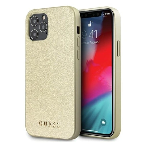 Kup Etui Guess GUHCP12MIGLGO Apple iPhone 12/12 Pro aurie/gold hardcase Iridescent - GUE807GLD - {ean13} - Sklep Home Screen