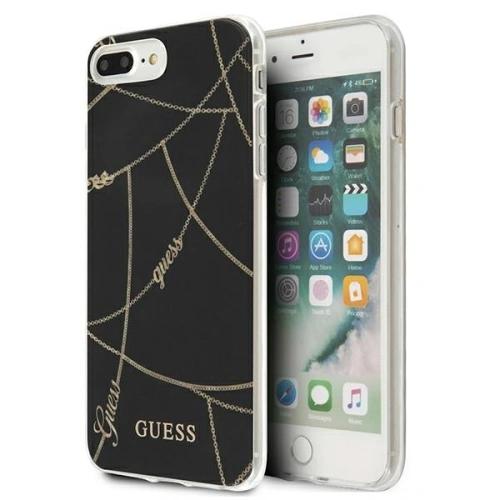 Kup Etui Guess GUHCI8LPCUCHBK Apple iPhone 8/7 Plus fekete/black hardcase Gold Chain Collection - GUE808BLK - {ean13} - Sklep Home Screen