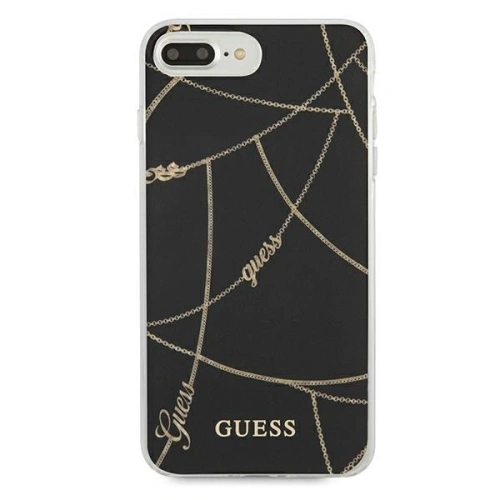 Kup Etui Guess GUHCI8LPCUCHBK Apple iPhone 8/7 Plus černý/black hardcase Gold Chain Collection - GUE808BLK - {ean13} - Sklep Home Screen