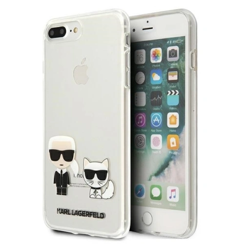 Kup Karl Lagerfeld Apple Tasche KLHCI8LCKTR iPhone 8/7 Plus Hartschalenetui Transparent Karl & Choupette - KLD429CL - {ean13} - Sklep Home Screen