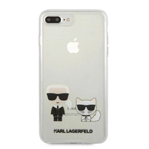 Kup Karl Lagerfeld Apple Tasche KLHCI8LCKTR iPhone 8/7 Plus Hartschalenetui Transparent Karl & Choupette - KLD429CL - {ean13} - Sklep Home Screen