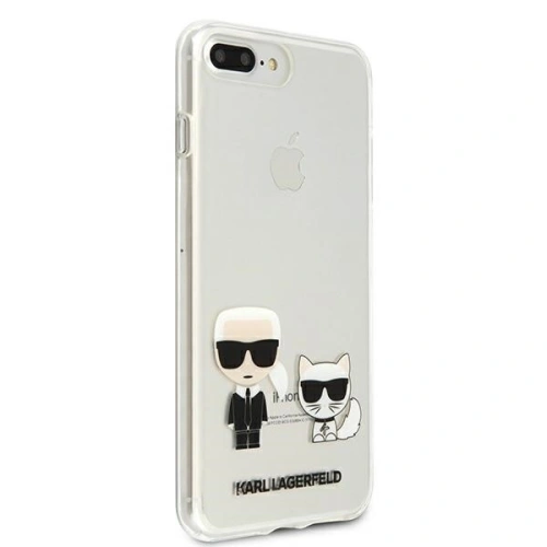 Kup Karl Lagerfeld Apple Tasche KLHCI8LCKTR iPhone 8/7 Plus Hartschalenetui Transparent Karl & Choupette - KLD429CL - {ean13} - Sklep Home Screen