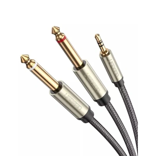 Kup Cablul UGREEN AV126 - TRS 3.5 mm la 2x TS 6.35 mm - 2m (gri) - UGR517GRY - {ean13} - Sklep Home Screen