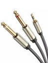 UGREEN AV126 kábel - TRS 3,5 mm-ről 2x TS 6,35 mm-re - 2m (szürke)