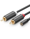 UGREEN AV102 2x RCA (Cinch) 3,5 mm jack kábel 2m (fekete)