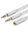 Kup Împărțitor audio AUX UGREEN căști + microfon pentru cablu mini jack 3,5 mm, 28cm - Alb - UGR561WHT - {ean13} - Sklep Home Screen