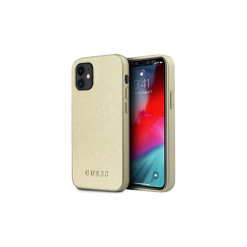 Etui Guess GUHCP12SIGLGO Apple iPhone 12 mini złoty/gold hardcase Iridescent