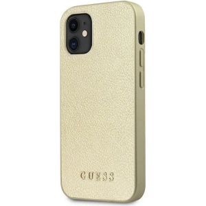 Kup Etui Guess GUHCP12SIGLGO Apple iPhone 12 mini aurie/gold hardcase Iridescent - GUE819GLD - {ean13} - Sklep Home Screen