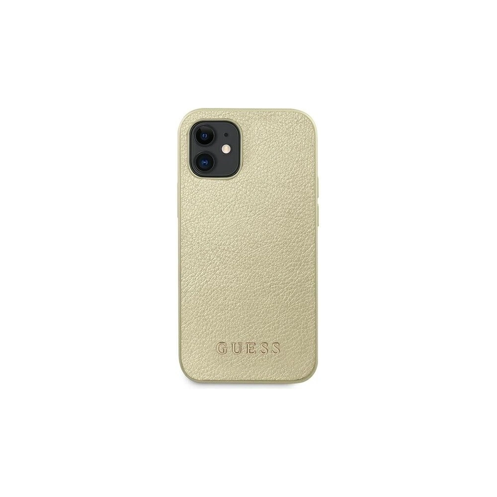 Etui Guess GUHCP12SIGLGO Apple iPhone 12 mini złoty/gold hardcase Iridescent