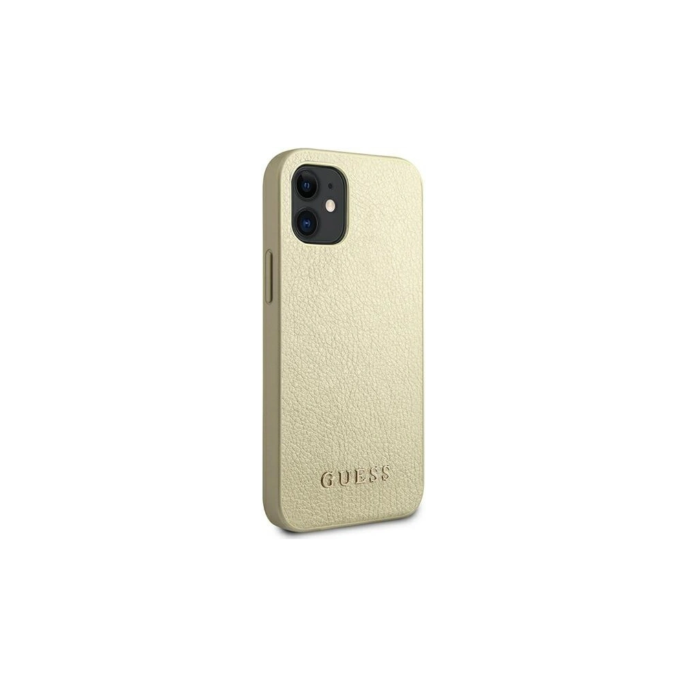 Etui Guess GUHCP12SIGLGO Apple iPhone 12 mini złoty/gold hardcase Iridescent