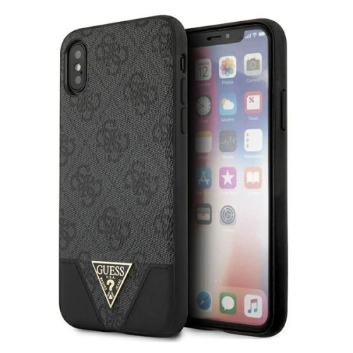 Kup Etui Guess GUHCPXPU4GHBK Apple iPhone X/XS šedé/grey hardcase 4G Triangle Collection - GUE820GRY - {ean13} - Sklep Home Screen