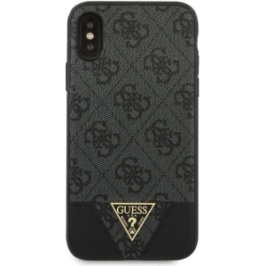Kup Guess Apple Tasche GUHCPXPU4GHBK iPhone X/XS grau/grau Hartschale 4G Triangle Collection - GUE820GRY - {ean13} - Sklep Home Screen