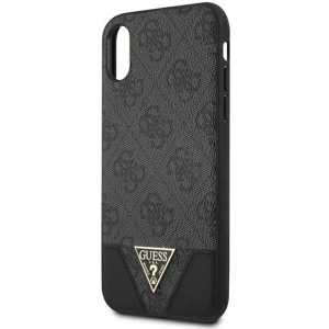 Kup Guess Apple Tasche GUHCPXPU4GHBK iPhone X/XS grau/grau Hartschale 4G Triangle Collection - GUE820GRY - {ean13} - Sklep Home Screen
