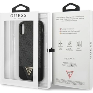 Kup Guess Apple Tasche GUHCPXPU4GHBK iPhone X/XS grau/grau Hartschale 4G Triangle Collection - GUE820GRY - {ean13} - Sklep Home Screen