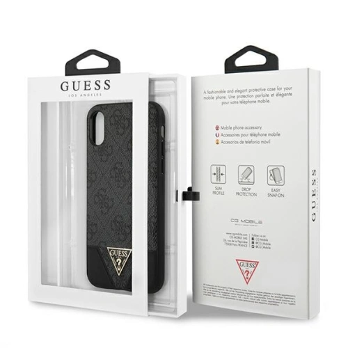 Kup Etui Guess GUHCPXPU4GHBK Apple iPhone X/XS šedé/grey hardcase 4G Triangle Collection - GUE820GRY - {ean13} - Sklep Home Screen