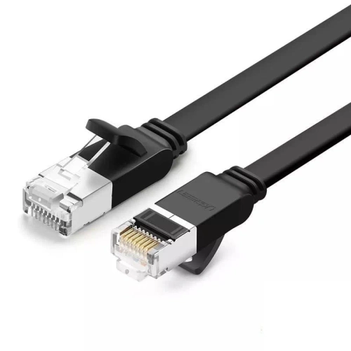 Kup UGREEN lapos hálózati kábel fém csatlakozókkal, Ethernet RJ45, Cat.6, UTP, 8m (fekete) - UGR570BLK - {ean13} - Sklep Home Screen