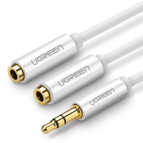 Kup UGREEN AV123 AUX-Audio-Splitter 3,5 mm Klinkenkabel, 20cm (weiß) - UGR575WHT - {ean13} - Sklep Home Screen
