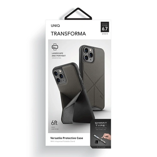 Kup Etui UNIQ Transforma Apple iPhone 12 Pro Max gri/charcoal grey - UNIQ292GRY - {ean13} - Sklep Home Screen