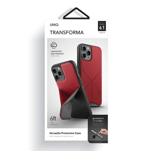 Kup Etui UNIQ Transforma Apple iPhone 12/12 Pro czerwony/coral red - UNIQ293RED - {ean13} - Sklep Home Screen