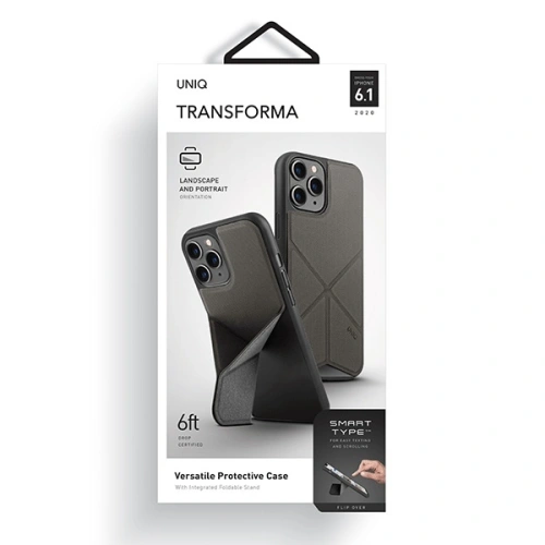 Kup Etui UNIQ Transforma Apple iPhone 12/12 Pro šedá/charcoal grey - UNIQ295GRY - {ean13} - Sklep Home Screen