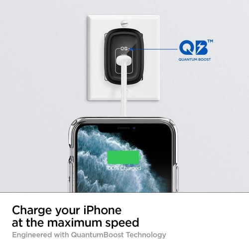 Kup Ładowarka sieciowa Spigen PE2009EU PowerArc ArcStation Pro Wall Charger PD 20W 3A Black - SPN1417BLK - {ean13} - Sklep Home Screen