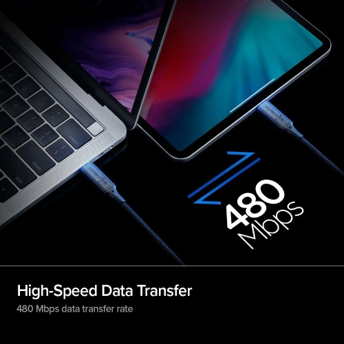 Kup Kabel USB-C Spigen PowerArc PB1800 PD 100W 2A 1m Černý - SPN1419BLK - {ean13} - Sklep Home Screen